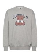 Double A By Wood Wood Wwnoel Bear Sweatshirt Grå