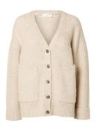 Selected Femme Slfalva Ls Knit Cardigan Kräm