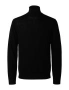 Selected Homme Slhtray Ls Knit Merino Roll Neck Noos Svart