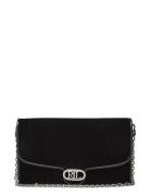 Lauren Ralph Lauren Velvet Medium Adair Crossbody Svart