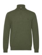 Polo Ralph Lauren Wool Quarter-Zip Sweater Khaki Green