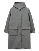 MOS MOSH Mmkenya Hoodie Wool Coat Grå