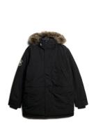 Superdry Everest Faux Fur Parka Jacket Svart