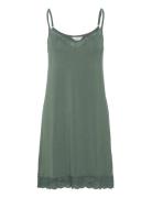 Lady Avenue Bamboo - Slip With Lace Khaki Green