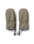 Wheat Mittens Zipper Tech Khaki Green