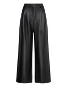 French Connection Crolenda Pu Wide Leg Trousers Svart