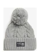 Superdry Chunky Cable Beanie Grå