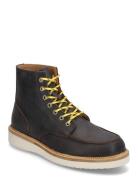 Selected Homme Slhteo New Leather Moc-Toe Boot Brun