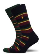 Polo Ralph Lauren Underwear Striped Cotton-Blend Trouser Sock 2-Pack M...