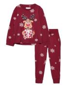 Christmas Sweats Rudolph’s Cute Pyjamas Red Kids Multi/patterned