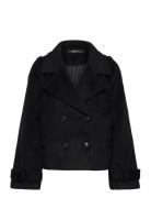 Gina Tricot Wool Blend Trench Coat Svart