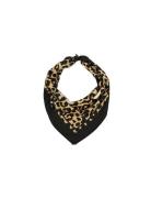 Coach Accessories Coach Script Leopard Printed Silk Bandana Brun