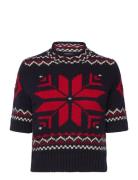 Polo Ralph Lauren Snowflake-Motif Wool-Blend Sweater Marinblå