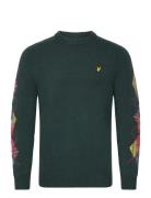 Lyle & Scott Argyle Sleeve Jumper Grön