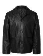 Selected Homme Slhcarl Leather Hybrid Blazer Svart