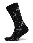 Lindbergh Christmas Bamboo Sock Svart