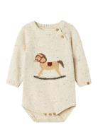 Lil'Atelier Nbngalto Ria Ls Knit Body Lil Beige