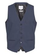 Lindbergh Mens Waistcoat For Suit Blå