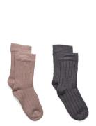 Minymo Ankle Sock - Rib Beige