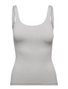 Aim´n Ribbed Seamless Singlet Grå