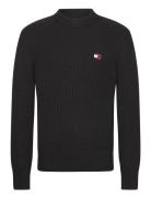 Tommy Jeans Tjm Reg Badge Textured Cneck Ext Svart