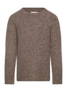 Mango Wool-Blend Knit Sweater Brun