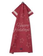 Lexington Home Happy Holidays Org Cotton Jacquard Kitchen Towel Röd