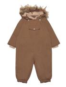 MINI A TURE Wisti Fleece Lined Snowsuit Fake Fur. Grs Brun