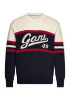 GANT Gant Vintage Graphic C-Neck Marinblå