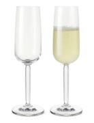 Kähler Hammershøi Champagne Glass 24 Cl Clear 2 Pcs. Nude