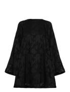 Gina Tricot Wide Flowy Floral Dress Svart