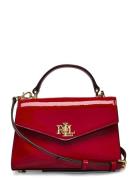 Lauren Ralph Lauren Patent Leather Small Farrah Satchel Röd