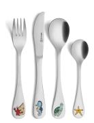 Sola Children Cutlery Set, Sea Animals 4-P Nude