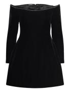 Bardot Nadene Velour Hourglass Dress Svart