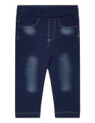 Minymo Leggings Sweat Denim Marinblå