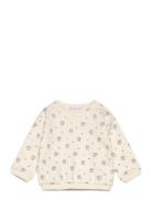 Mango Printed Cotton Sweatshirt Kräm