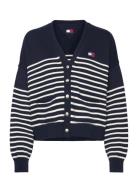 Tommy Jeans Tjw Cable Cardigan Marinblå