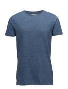 Lindbergh Mouliné O-Neck Tee S/Smouliné O-Neck Tee S/S Blå
