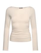 Gina Tricot Soft Touch Boatneck Top Beige