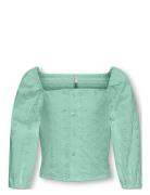 Kids Only Kogpilea 3/4 Emb Anglaise Shirt Wvn Grön
