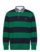 GANT Reg Chambray Stripe Heavy Rugger Grön