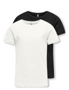 Kids Only Kognew Only Life S/S Tee Jrs 2-Pack Vit