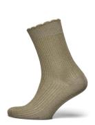 Mp Denmark Julia Glitter Socks Khaki Green