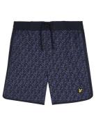 Lyle & Scott Monogram Board Short Marinblå