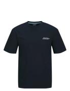Jack & J S Jjbeau Tee Ss Crew Neck Marinblå