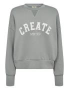 MOS MOSH Mmcelli O-Ls Sweatshirt Grå