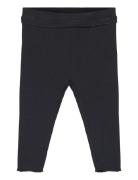 Mango Cotton Ribbed Leggings Svart