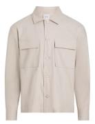Calvin Klein Linen Lyocell Stretch Overshirt Kräm