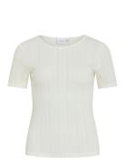 Vila Vikassie S/S Pointelle Top - Noos Vit