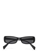 Monki Rectangular Sunglasses Svart
